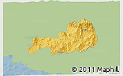 Savanna Style 3D Map of Cuatitlan, single color outside