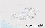 Silver Style 3D Map of Cuatitlan, single color outside
