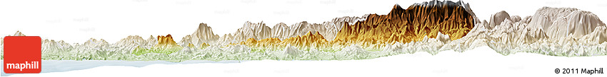 Physical Horizon Map of Cuatitlan, lighten