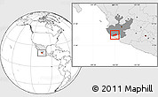 Blank Location Map of Cuatitlan, highlighted country, highlighted parent region