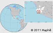 Gray Location Map of Cuatitlan, highlighted parent region