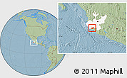 Savanna Style Location Map of Cuatitlan, highlighted parent region, hill shading
