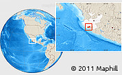 Shaded Relief Location Map of Cuatitlan, highlighted parent region