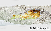 Physical Panoramic Map of Cuatitlan, lighten, semi-desaturated