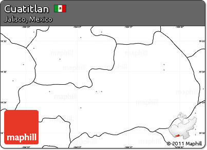 Blank Simple Map of Cuatitlan, no labels