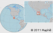 Gray Location Map of Degollado, highlighted parent region, within the entire country, hill shading