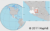 Gray Location Map of Degollado, highlighted parent region