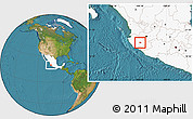 Satellite Location Map of Ejutla, highlighted country