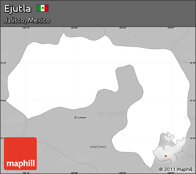Gray Simple Map of Ejutla