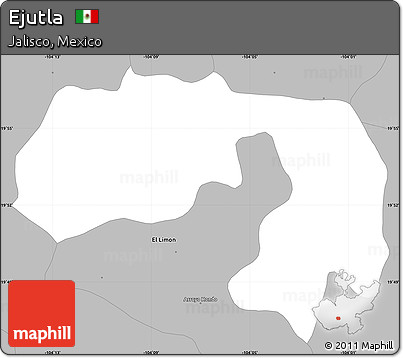 Gray Simple Map of Ejutla