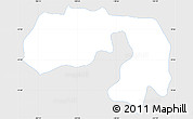 Silver Style Simple Map of Ejutla, single color outside