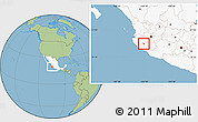 Savanna Style Location Map of El Grullo, highlighted country