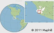 Savanna Style Location Map of El Grullo, highlighted parent region
