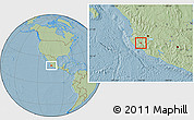 Savanna Style Location Map of El Grullo, hill shading