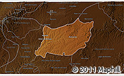 Physical 3D Map of Encarnacion de Diaz, darken