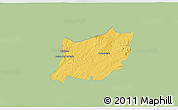 Savanna Style 3D Map of Encarnacion de Diaz, single color outside