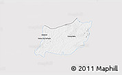Silver Style 3D Map of Encarnacion de Diaz, single color outside