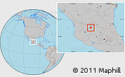 Gray Location Map of Encarnacion de Diaz