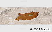 Physical Panoramic Map of Encarnacion de Diaz, lighten