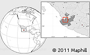 Blank Location Map of Etzatlan, highlighted country, highlighted parent region