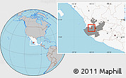 Gray Location Map of Etzatlan, highlighted country, highlighted parent region