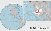 Gray Location Map of Etzatlan, highlighted parent region, hill shading