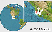 Satellite Location Map of Etzatlan, highlighted parent region