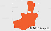 Political Simple Map of Etzatlan, single color outside