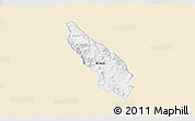 Classic Style 3D Map of Guachinango, single color outside
