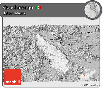 Gray 3D Map of Guachinango