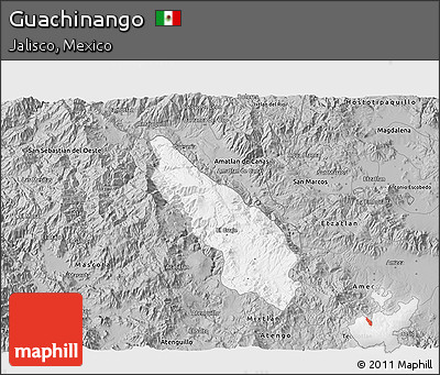 Gray 3D Map of Guachinango