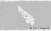 Gray 3D Map of Guachinango, single color outside