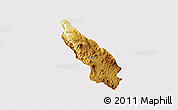 Physical 3D Map of Guachinango, cropped outside