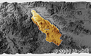 Physical 3D Map of Guachinango, darken, desaturated