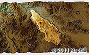 Physical 3D Map of Guachinango, darken