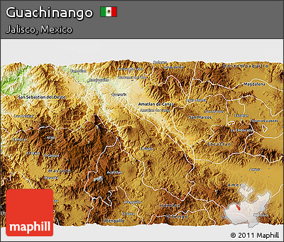 Physical 3D Map of Guachinango