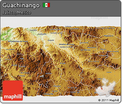 Physical 3D Map of Guachinango
