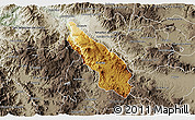 Physical 3D Map of Guachinango, semi-desaturated
