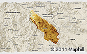 Physical 3D Map of Guachinango, shaded relief outside
