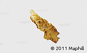 Physical 3D Map of Guachinango, single color outside