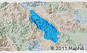 Political 3D Map of Guachinango, lighten, semi-desaturated
