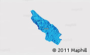 Political 3D Map of Guachinango, single color outside