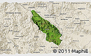 Satellite 3D Map of Guachinango, shaded relief outside
