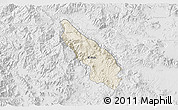 Shaded Relief 3D Map of Guachinango, lighten, desaturated