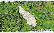 Shaded Relief 3D Map of Guachinango, satellite outside
