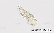 Shaded Relief 3D Map of Guachinango, single color outside