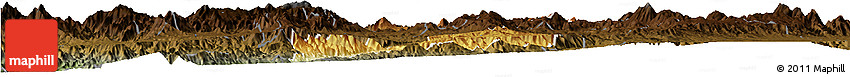 Physical Horizon Map of Guachinango, darken