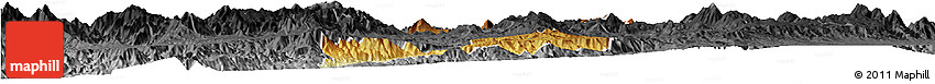 Physical Horizon Map of Guachinango, darken, desaturated
