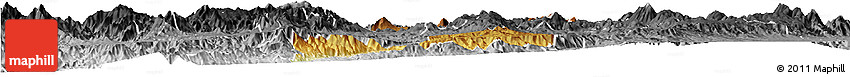 Physical Horizon Map of Guachinango, desaturated