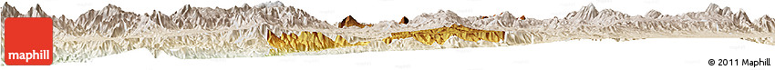 Physical Horizon Map of Guachinango, lighten